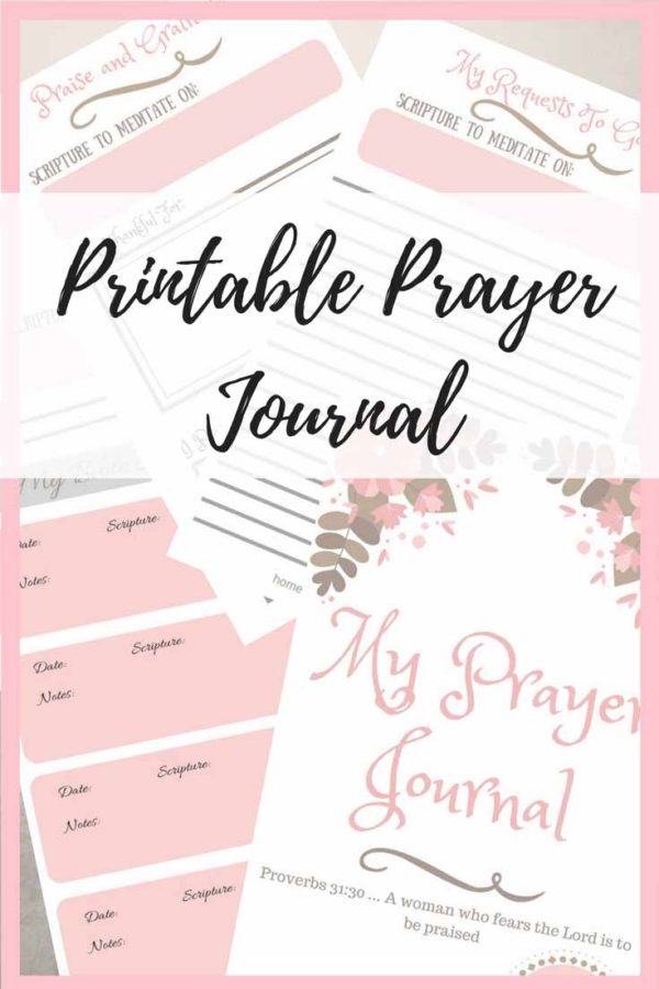 Pink Printable Prayer Journal - Smart Mom at Home