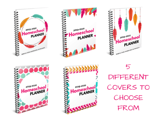 2019/2020 homeschool lesson planner title pages