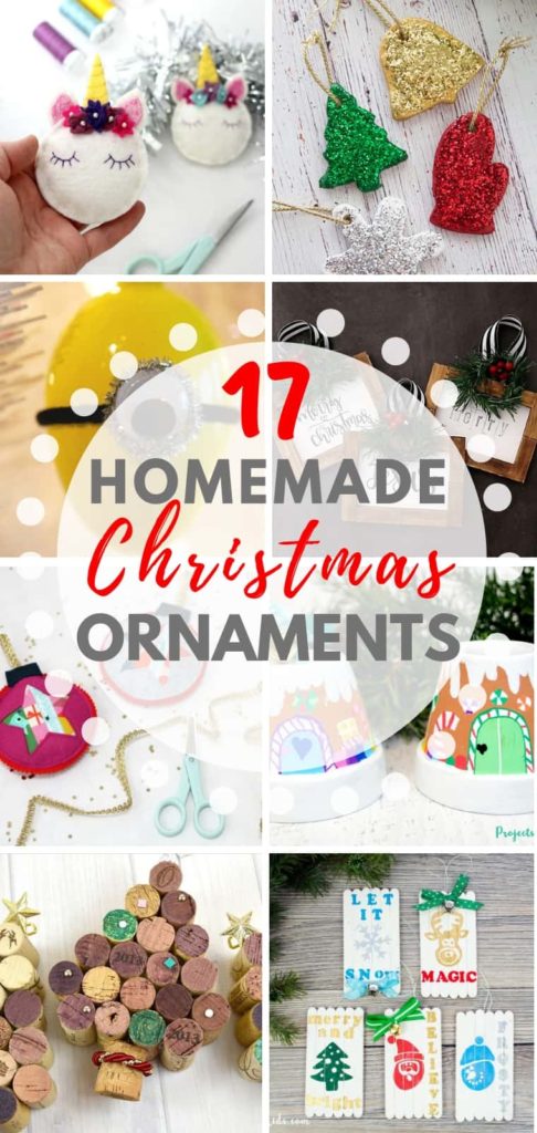 17 easy homemade Christmas tree ornaments for kids to make. These DIY Christmas ornaments will look great on your Christmas tree and your kids will love to make them.
