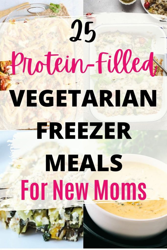 Vegetarian freezer meals for new moms. Make these easy freezer meals for vegetarians before baby comes